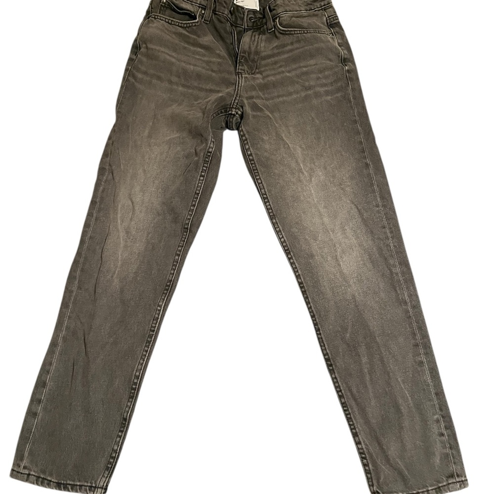 ASOS Gray Slim Straight Jeans with Lived-In Look